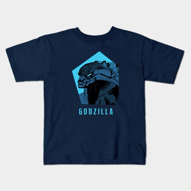 Godzilla Glare Kids T-Shirt by sketchart